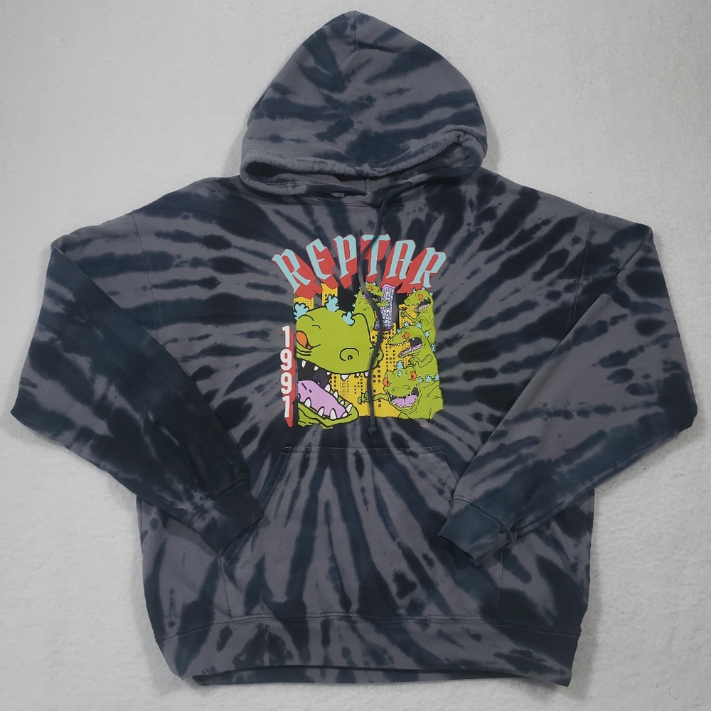 Rugrats Reptar tie dyed vintage pull over hoodie